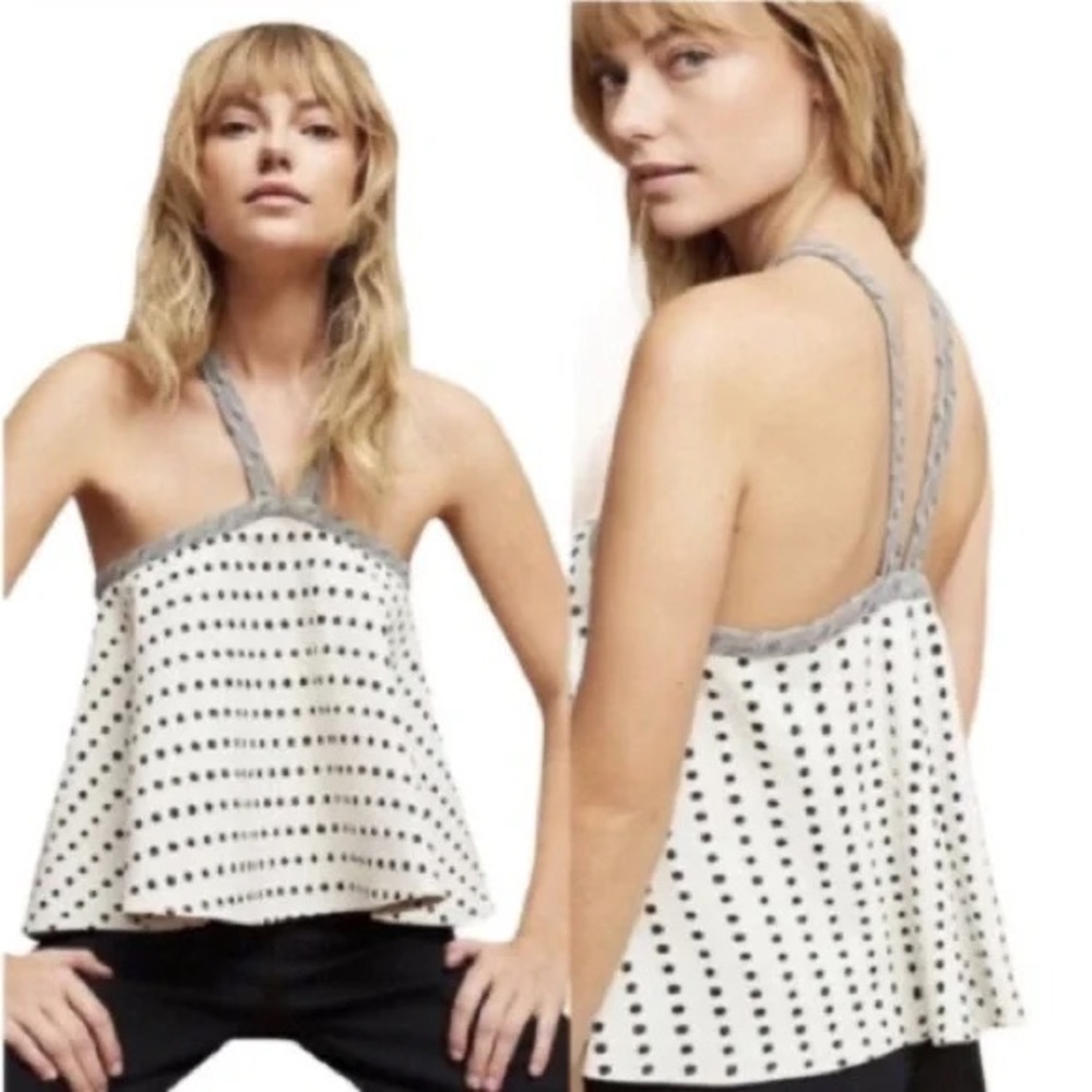 Jemma Polka Dot Halter Swing Top